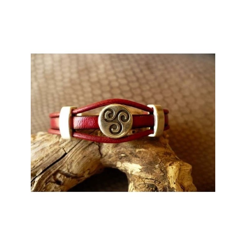 TRISKEL PULSEIRA CORDãO E COURO 