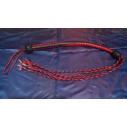 CHICOTE VERMELHO E PRETO TRANÇOU