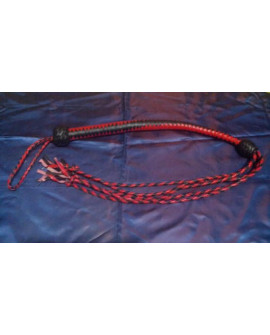 CHICOTE VERMELHO E PRETO TRANÇOU
